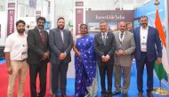 Dr Deepak Mittal, Ambassador of India to Qatar, with other officials after the inauguration of Indian pavilion at the ‘Hopitality Qatar’.
