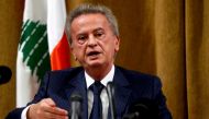 FILE PHOTO: Lebanese Central Bank Governor Riad Salameh speaks during a news conference in Beirut, Lebanon, November 11, 2019. REUTERS/Mohamed Azakir