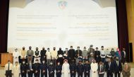 Officials from the MoI and the Ministry of Foreign Affairs with community leaders at an honouring ceremony yesterday. 