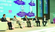Panel speakers at the QTM 2021 Conference in Doha. 