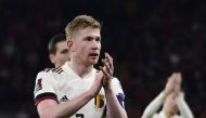 November 16, 2021 Belgium's Kevin De Bruyne applauds fans after the match REUTERS/Rebecca Naden