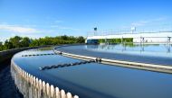 Modern urban wastewater treatment plant. 