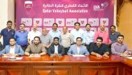 Volleyball Loving Indians in Qatar (VoliQ) officials and sponsors of the Seashore Group - Souq Al Baladi GIMS Cup Volley Fest 2021 pose for a photograph.