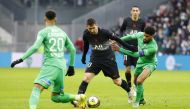 November 28, 2021 Paris St Germain's Lionel Messi in action with AS Saint-Etienne's Mahdi Camara REUTERS/Eric Gaillard
