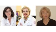 From left: WCM-Q’s Dr. Thurayya Arayssi, Dr. Aicha Hind Rifai and Dr. Krystyna Golkoswka