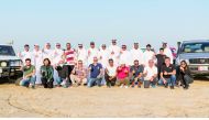 Officials and staff from AAB with members of Aoun Qatar in Mesaieed, recently.  
