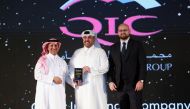 QIC’s Chief Operating Officer - Qatar operations Ahmed Al Jarboey receiving the Award, recently. 