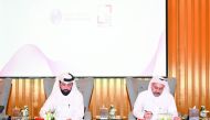 QRDI Council's Secretary-General Eng. Omar Ali Al Ansari and QFC's CEO Yousuf Mohamed Al Jaidah signing the Mou during the 'QFC meets' event at the St. Regis Hotel, in Doha, recently.  