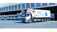 QACC trucks lined up at HIA. 