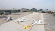 Three brand-new Gulfstream G650ER aircraft at HIA.