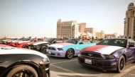 A line up of the vehicles set ready for the National Day celebrations. 