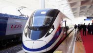 A train is ready on the station during the handover ceremony of the high-speed rail project linking the Chinese southwestern city of Kunming with Vientiane, in Vientiane, Laos, December 3, 2021. Reuters/Phoonsab Thevongsa/File Photo