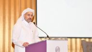 Chief Executive Officer of QFC Yousuf Mohamed Al Jaida speaking during the event.