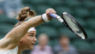 Czech Republic's Karolina Muchova in action during her quarter final match against Germany's Angelique Kerber. REUTERS/Paul Childs

