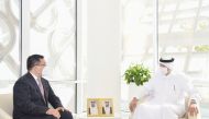 Minister of State and Chairman of Qatar Free Zones Authority H E Ahmad Al Sayed during the meeting.