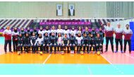 Players and officials of the newly-formed Qatar national volleyball team.