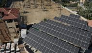 Solar panels installed by QRCS at Deir Al Balah Health Centre in Gaza.
