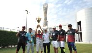 Garuda Team members with Ambassador Cup 2021, which won this year’s tennis tournament.