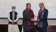Ambassador of Pakistan, Syed Ahsan Raza Shah (right), during the event.