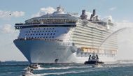 FILE PHOTO: Royal Caribbean International's cruise ship 'Allure of the Seas' enters its new home port in Fort Lauderdale as seen from nearby Hollywood, Florida, November 11, 2010. REUTERS/Joe Skipper/File Photo
