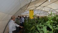 Local farmers learn about sustainable farming methods on the orientation field day.