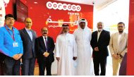 Officials during the opening of Ooredoo Express shop at Al Shafi Street branch of Jumbo Electronics in New Rayyan. 