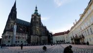 FILE PHOTO: People light candles to commemorate all Czech victims of the coronavirus disease (COVID-19) pandemic at Prague Castle in Prague, Czech Republic, May 10, 2021. REUTERS/David W Cerny/File Photo
