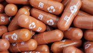 An experimental COVID-19 treatment pill, called molnupiravir and being developed by Merck & Co Inc and Ridgeback Biotherapeutics LP, is seen in this undated handout photo released by Merck & Co Inc and obtained by Reuters May 17, 2021. Merck & Co Inc/Handout via REUTERS

