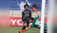 Akram Afif scores Al Sadd's opening goal against Al Shamal.
