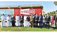 Officials at the launch of Fitness Box. Pic by Abdul Basit / The Peninsula