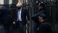 British Prime Minister Boris Johnson walks outside Downing Street in London, Britain, January 25, 2022. REUTERS/Henry Nicholls

