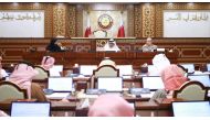 Deputy Speaker of the Shura Council H E Dr. Hamda bint Hassan Al Sulaiti attends a meeting of the Council's committee headed by its Chairman H E Abdul Rahman bin Yousuf Al Khulaifi
