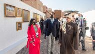 Prof Dr. Khalid bin Ibrahim Al Sulaiti, General Manager of Cultural Village Foundation, along with officials and dignitaries during the opening of 2nd Katara International Arabian Horse Festival.