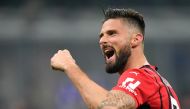 AC Milan's Olivier Giroud celebrates after the match REUTERS/Daniele Mascolo