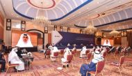 Chairman of QNB Group’s Board of Directors H E Ali Ahmed Al Kuwari addressing QNB’s Ordinary and Extraordinary General Assembly Meetings. 