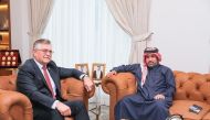Moldovan Ambassador Victor Tsvirkun (left), and Katara General Manager Prof Dr. Khalid bin Ibrahim Al Sulaiti during their meeting.