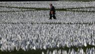 FILE PHOTO: People visit Suzanne Brennan Firstenberg's 