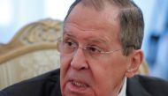 Russian Foreign Minister Sergei Lavrov speaks during a meeting with his Italian counterpart Luigi Di Maio in Moscow, Russia February 17, 2022. Reuters/Shamil Zhumatov/Pool