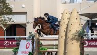 Hamad Nasser Al Qadi guides Andreas SPB Z over a fence.