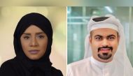 HSBC Qatar's Head of Human Resources Shamsa Al Fahd (left), and  Head of Nationalisation and Local Talent Hussain Al Sharshani
