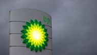 FILE PHOTO: An illuminated BP logo is seen at a petrol station in Gateshead, Britain September 23, 2021. REUTERS/Lee Smith/File Photo
