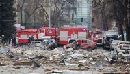 A view shows the area near the regional administration building, which city officials said was hit by a missile attack, in central Kharkiv, Ukraine, March 1, 2022. Reuters/Vyacheslav Madiyevskyy