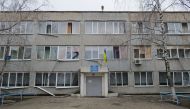 A view shows a school building, which locals said was damaged by recent shelling, in Mariupol, Ukraine February 26, 2022. Reuters/Nikolay Ryabchenko