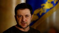 FILE PHOTO: Ukrainian President Volodymyr Zelenskiy talks during an interview with Reuters after Russia's invasion of Ukraine, in Kyiv, Ukraine, March 1, 2022. REUTERS/Umit Bektas/File Photo
