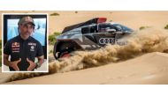 Stephane Peterhansel drives during the opening stage of the Abu Dhabi Desert Challenge. Inset: Nasser Al Attiyah