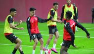 Al Rayyan players during a training session.