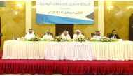 S'hail Shipping's Chairman and Managing Director Mohamed Khalifa Al Sada and other officials during the AGM.