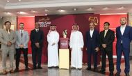 Abdullah Abdulghani & Bros. Co. (AAB) officials pose with the Amir Cup trophy.