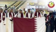 Students from Qatar before leaving the country to participate in the competitions. 