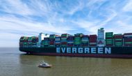 Ever Forward container ship, owned by Evergreen Marine Corp, sits grounded in the Chesapeake Bay off the shore of Maryland, U.S. March 15, 2022. Picture taken with a drone. Reuters/Julio Cesar Chavez